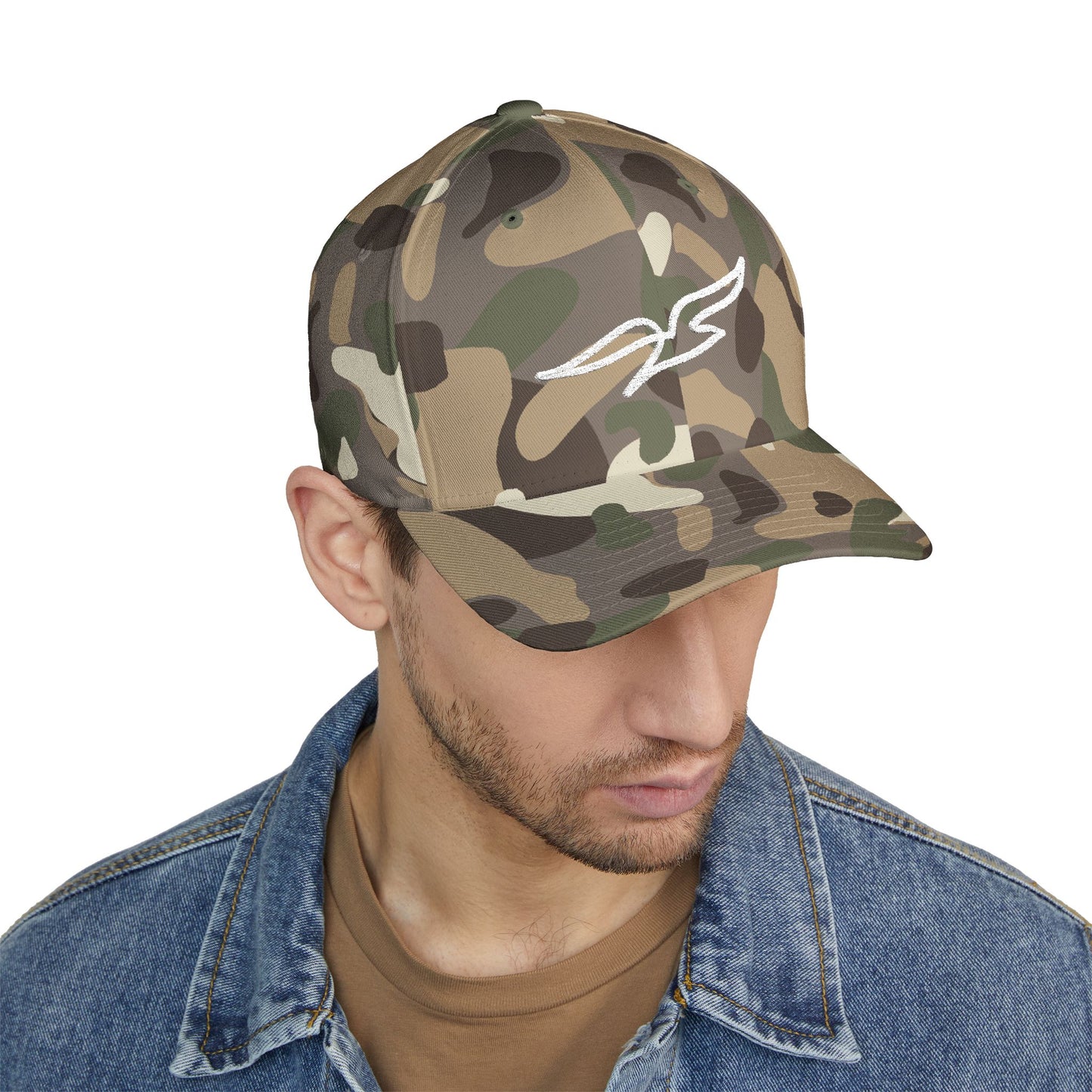 Embroidered Seagull Cap - Flex Fit