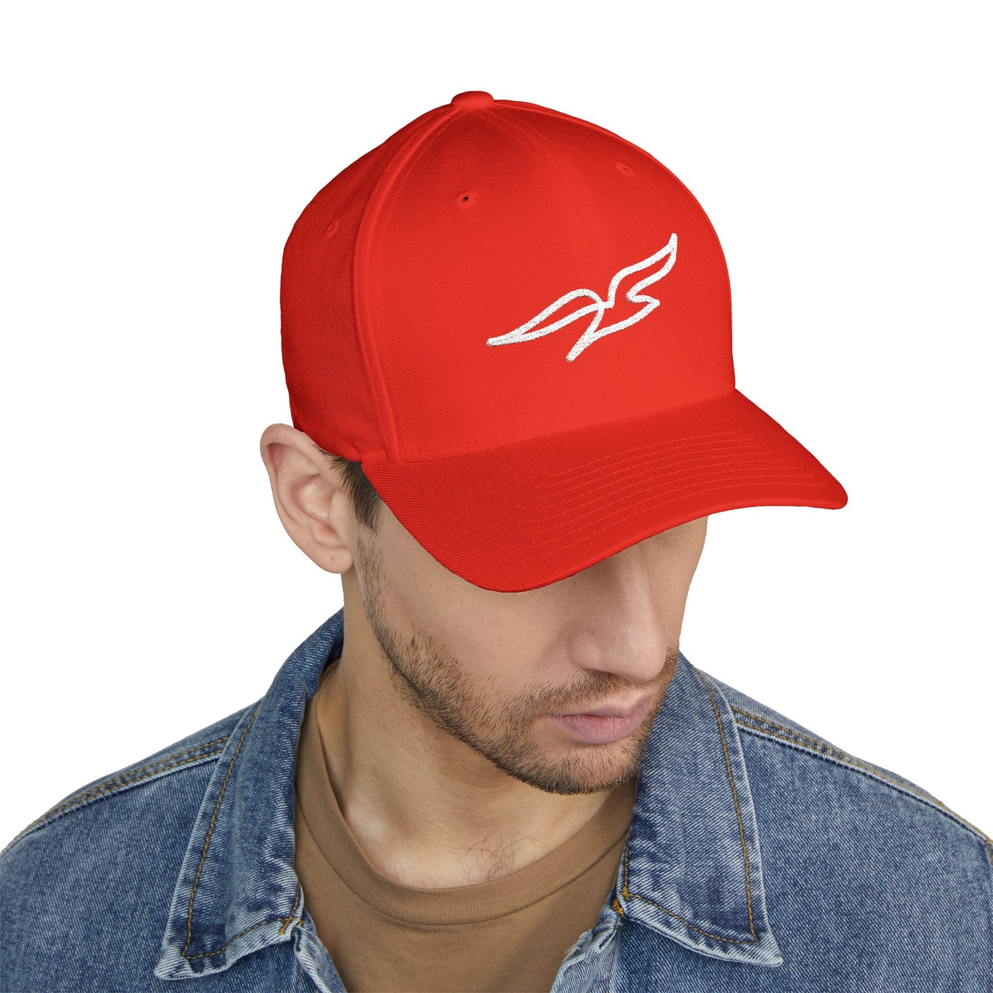 Embroidered Seagull Cap - Flex Fit