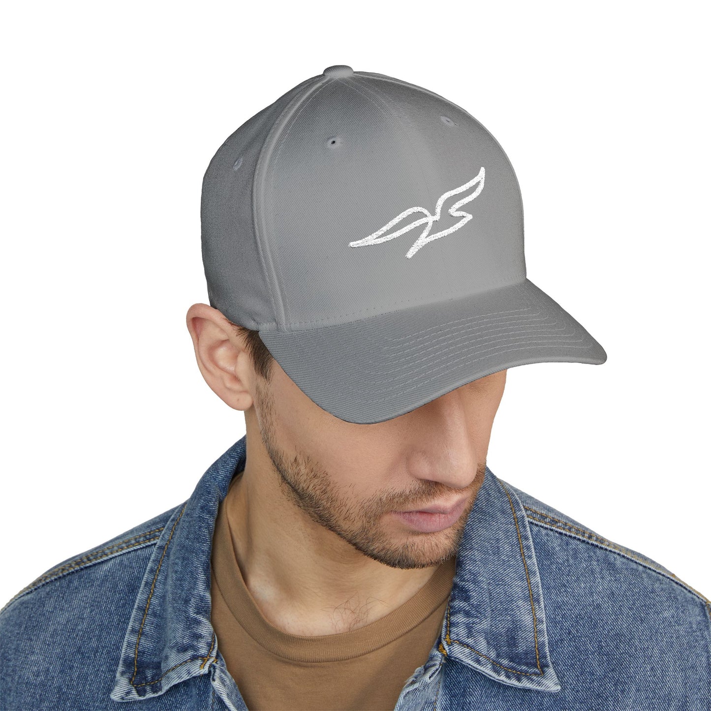 Embroidered Seagull Cap - Flex Fit