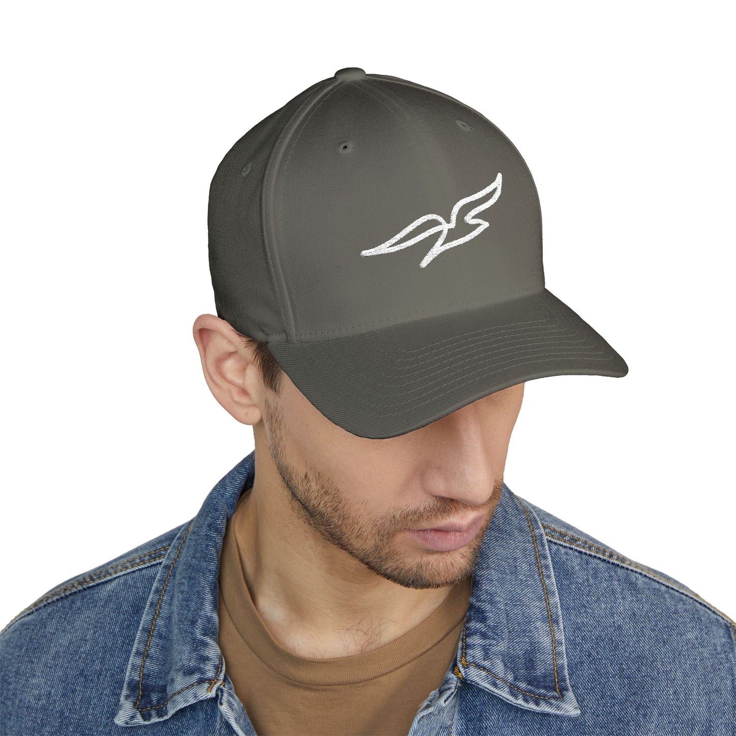 Embroidered Seagull Cap - Flex Fit