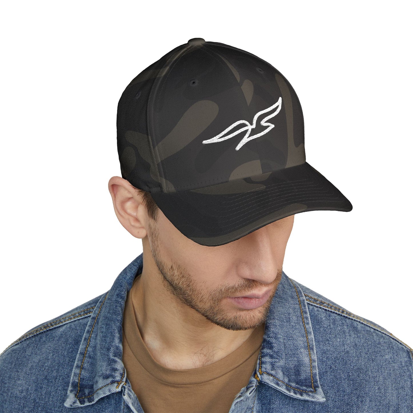 Embroidered Seagull Cap - Flex Fit