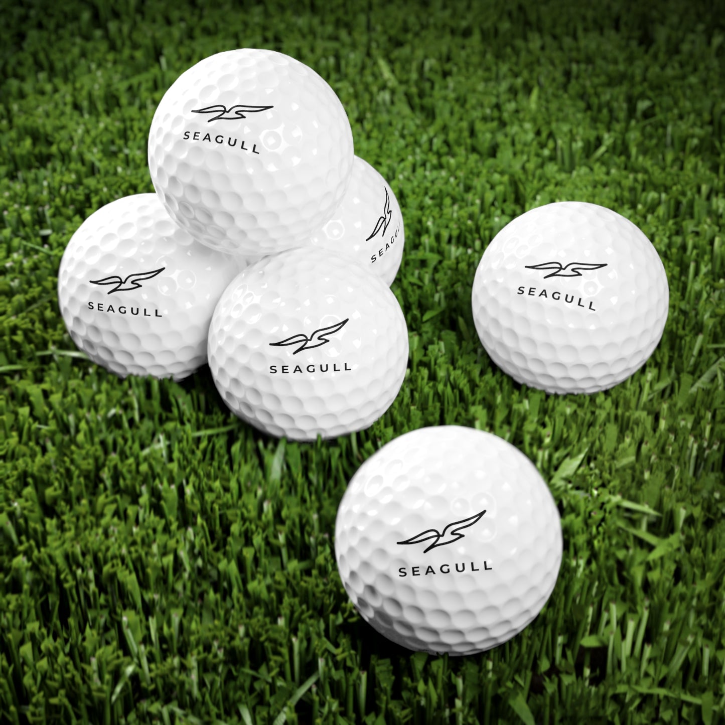 Golf Balls Seagull Logo, 6pcs