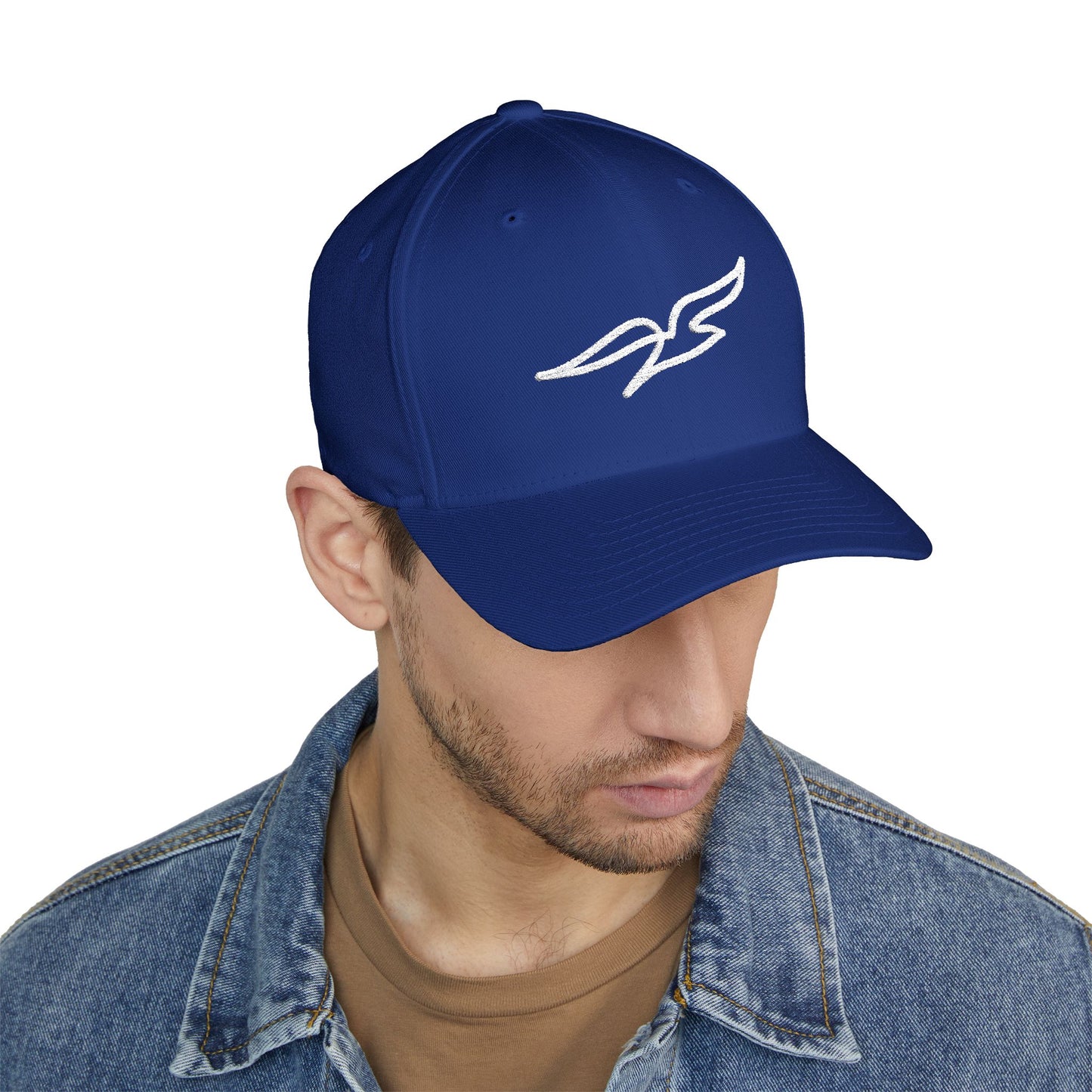 Embroidered Seagull Cap - Flex Fit