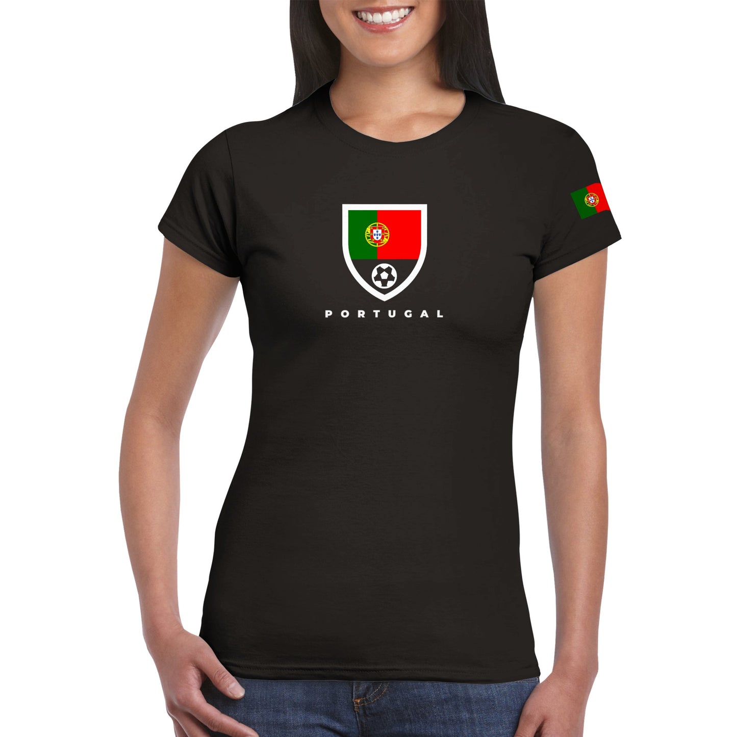 Portugal Classic Womens Crewneck T-shirt